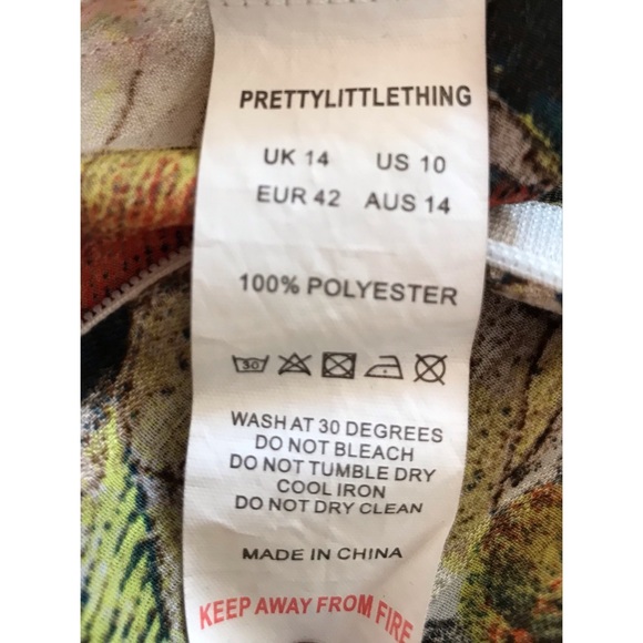 Pretty Little Thing Multicolored Ruffled Bottom Mini Skirt Size 10 - Picture 6 of 8